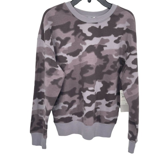 Zella Other - Z by Zella Girls Gray Quick Camo Blur Print Long Sleeve Sweatshirt Size XL